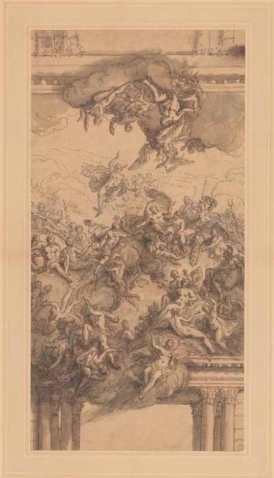 Ein Entwurf für eine Decke von James Thornhill